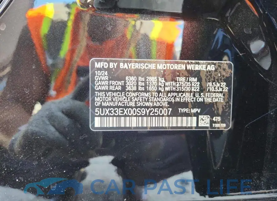 5UX33EX00S9Y25007# 13