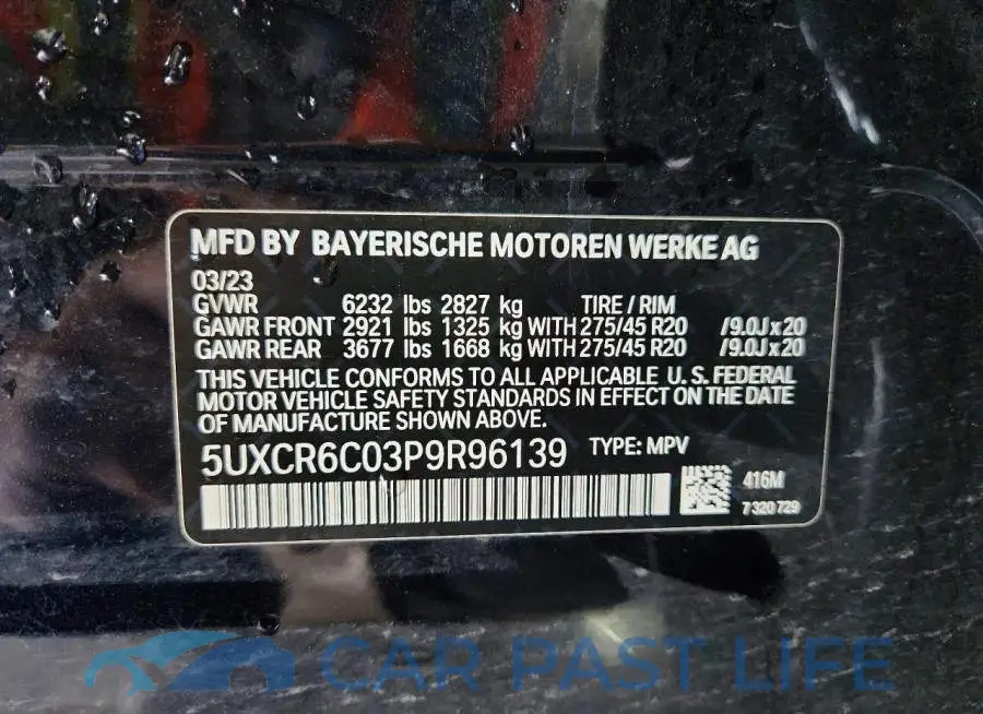 5UXCR6C03P9R96139# 12