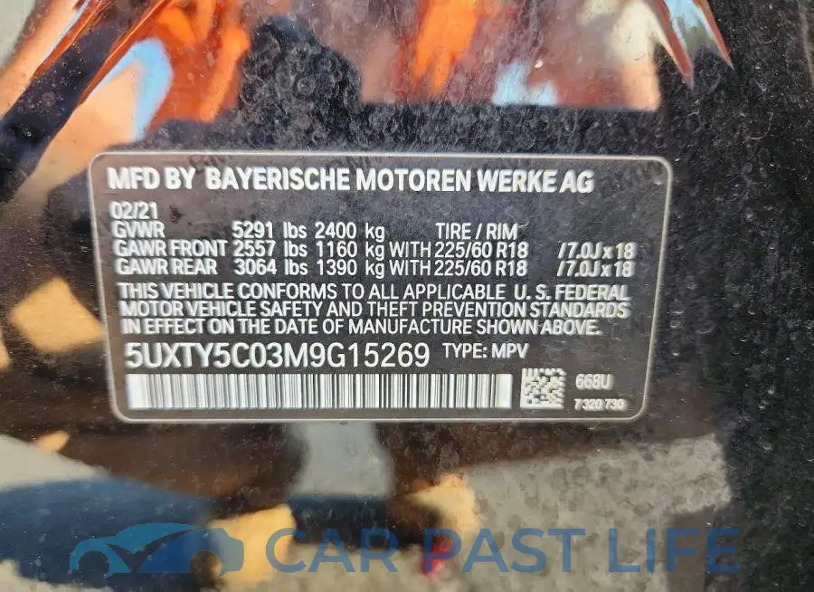 5UXTY5C03M9G15269# 14