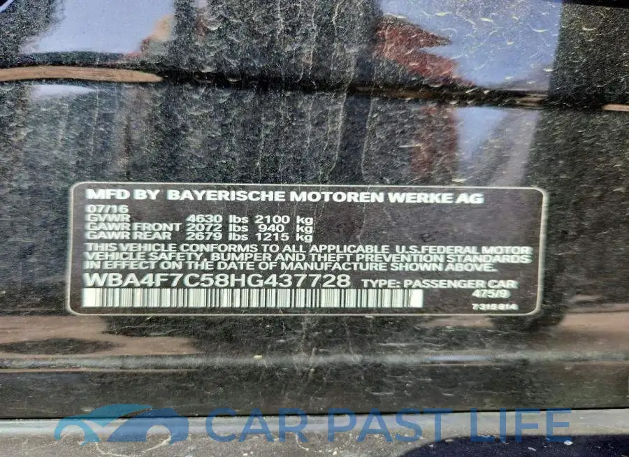WBA4F7C58HG437728# 12