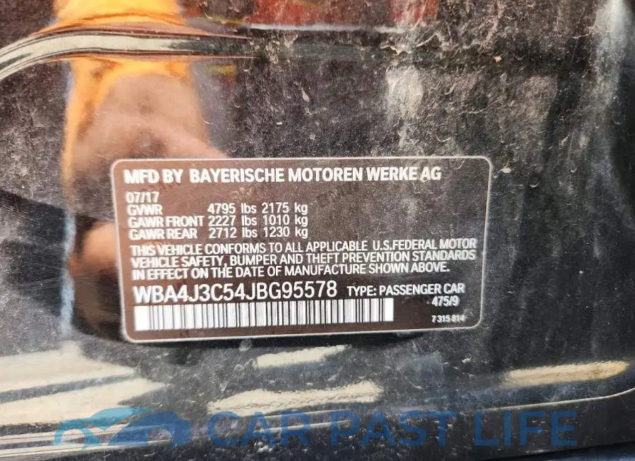 WBA4J3C54JBG95578# 12
