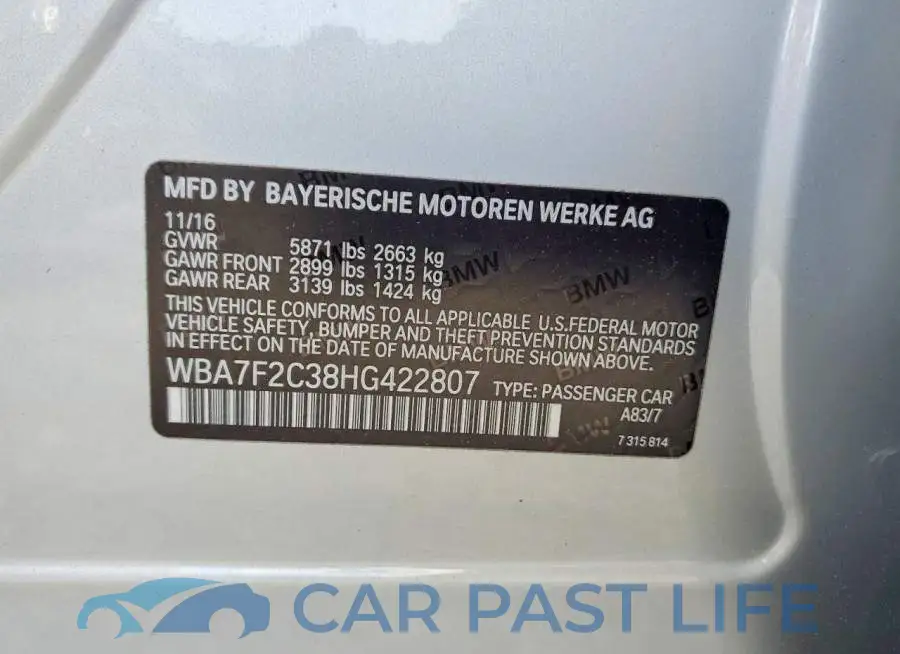 WBA7F2C38HG422807# 13