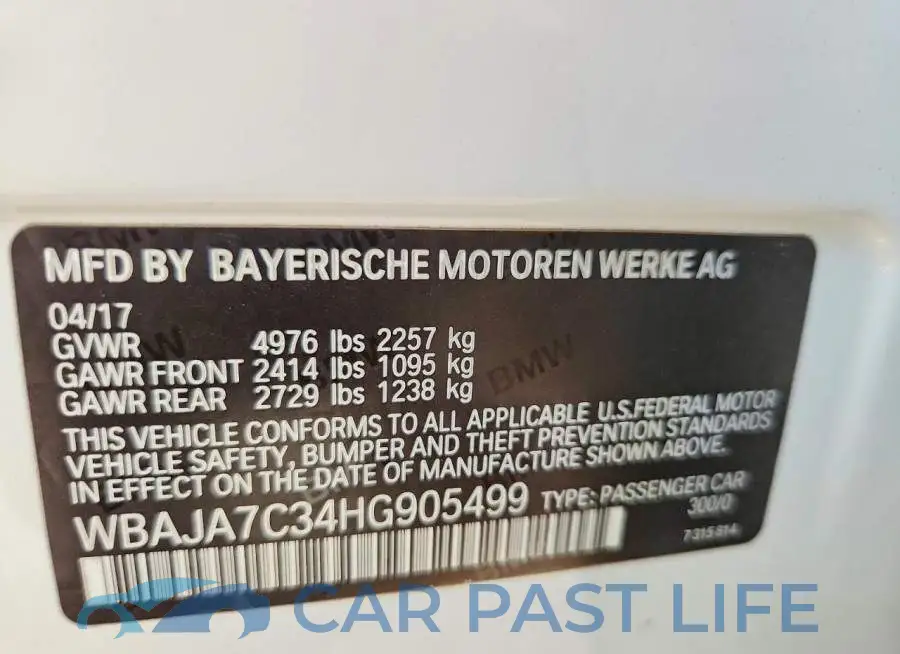 WBAJA7C34HG905499# 12