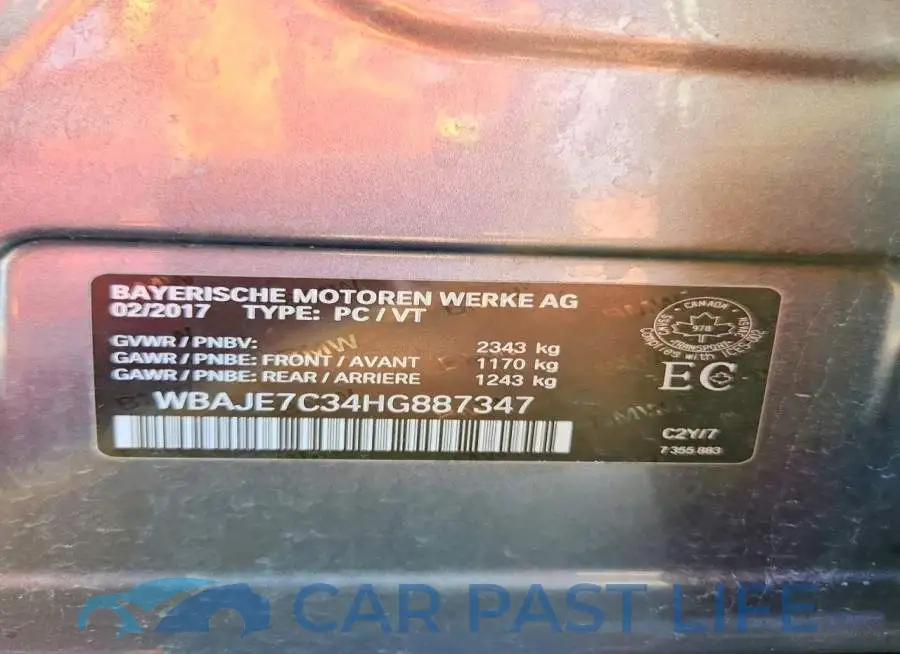 WBAJE7C34HG887347# 12