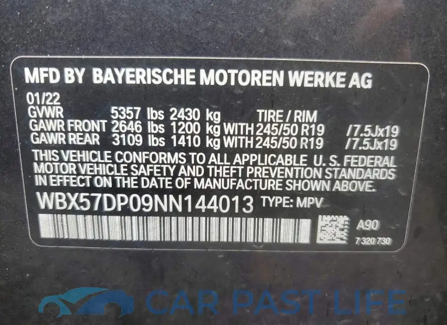 WBX57DP09NN144013# 12