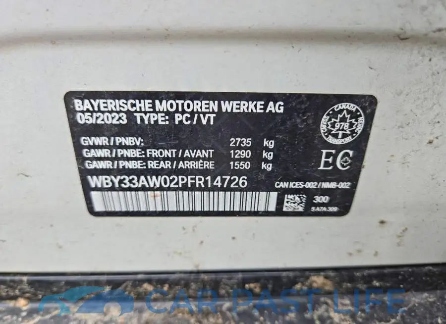 WBY33AW02PFR14726# 12