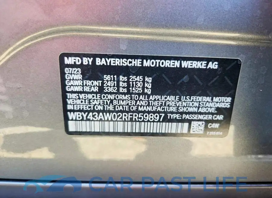 WBY43AW02RFR59897# 12