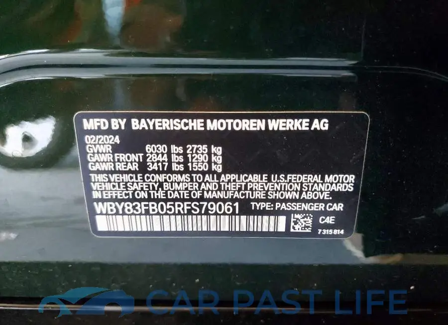 WBY83FB05RFS79061# 12