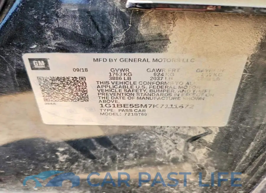 1G1BE5SM7K7111672# 12