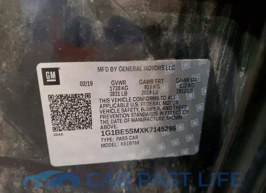 1G1BE5SMXK7145296# 12