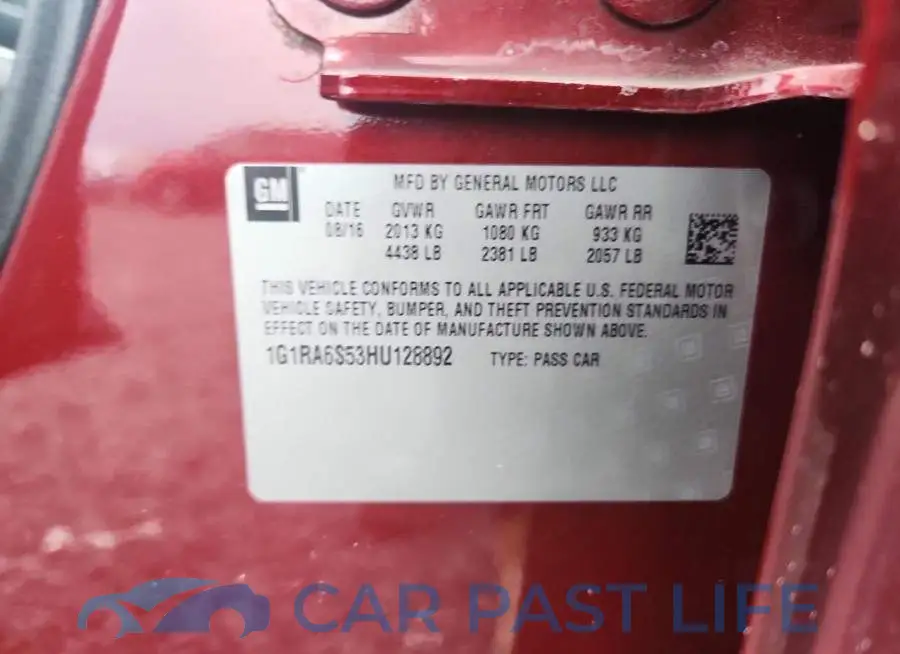 1G1RA6S53HU128892# 12