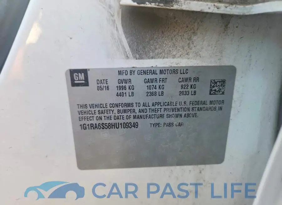 1G1RA6S58HU109349# 13