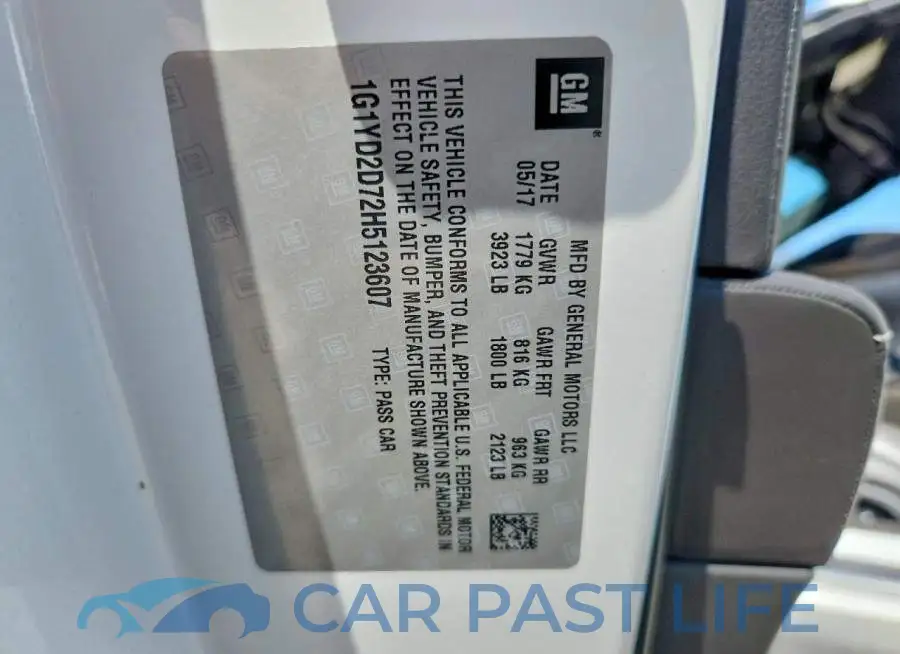 1G1YD2D72H5123607# 12