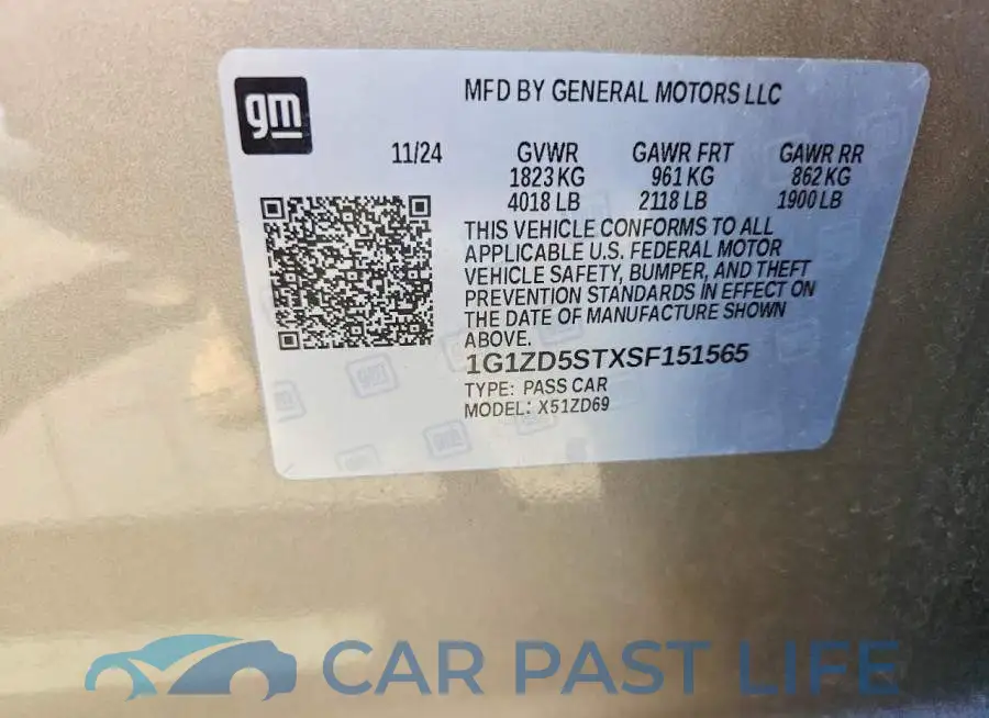 1G1ZD5STXSF151565# 12