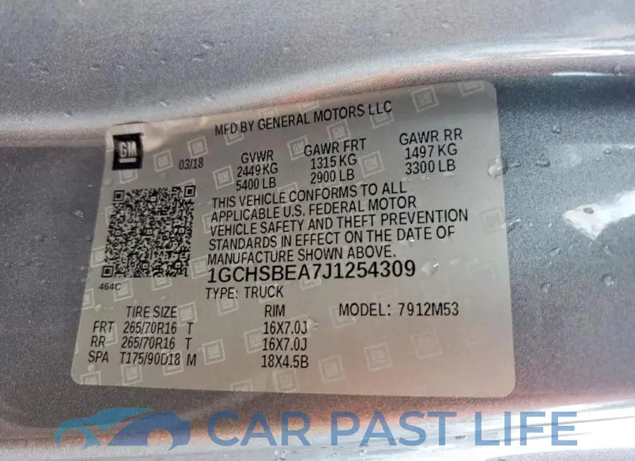 1GCHSBEA7J1254309# 12