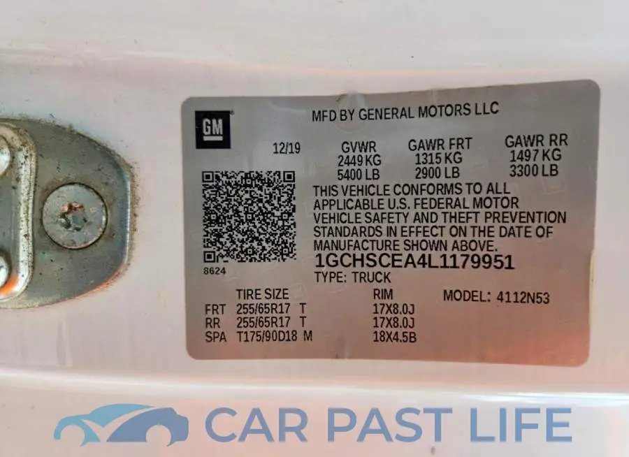 1GCHSCEA4L1179951# 13
