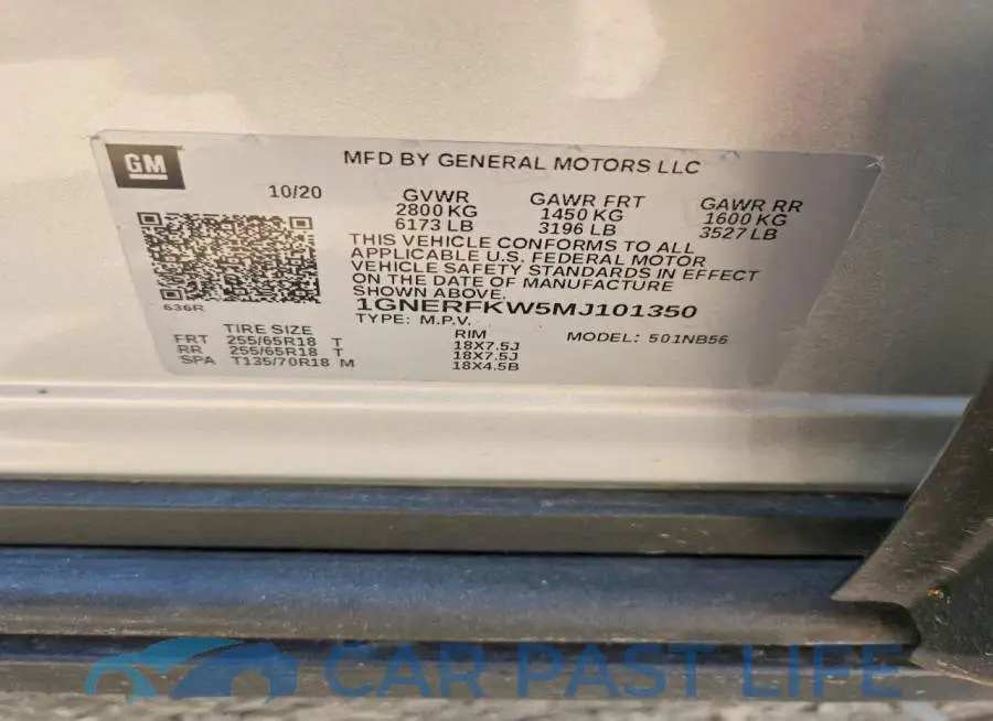 1GNERFKW5MJ101350# 13