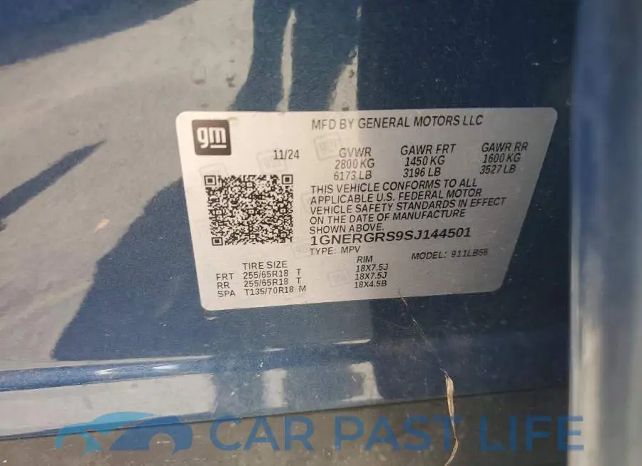 1GNERGRS9SJ144501# 13