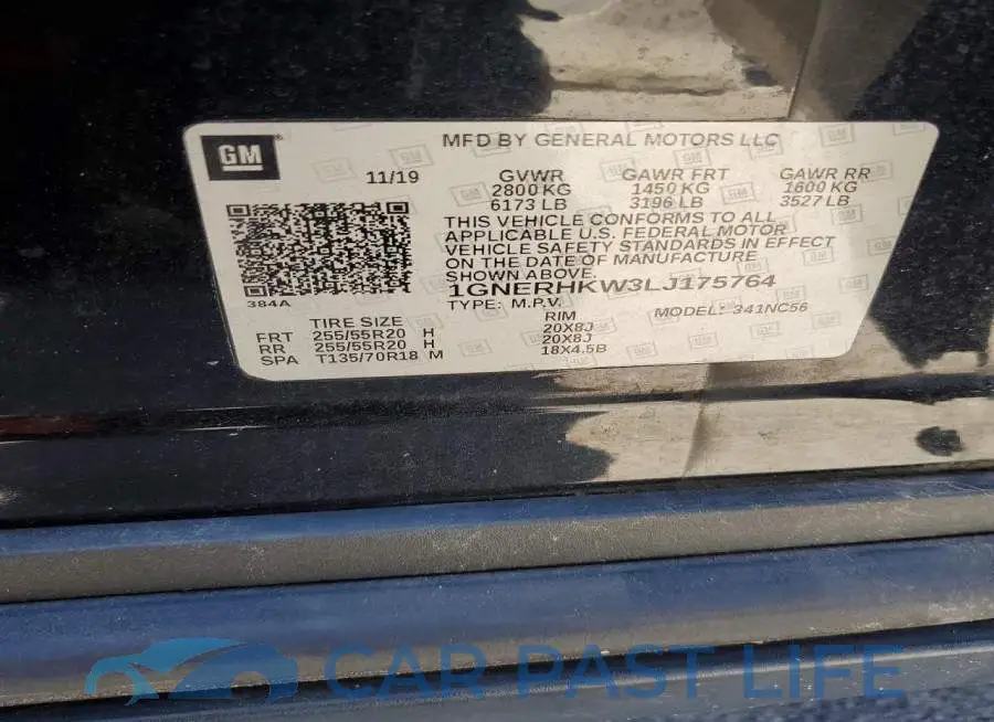 1GNERHKW3LJ175764# 13