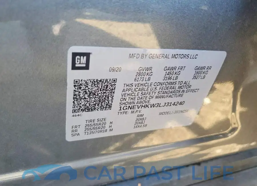 1GNEVHKW3LJ314240# 14