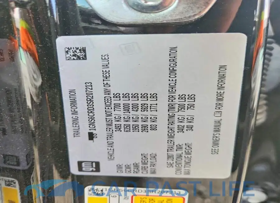 1GNS6CRD3SR207213# 13