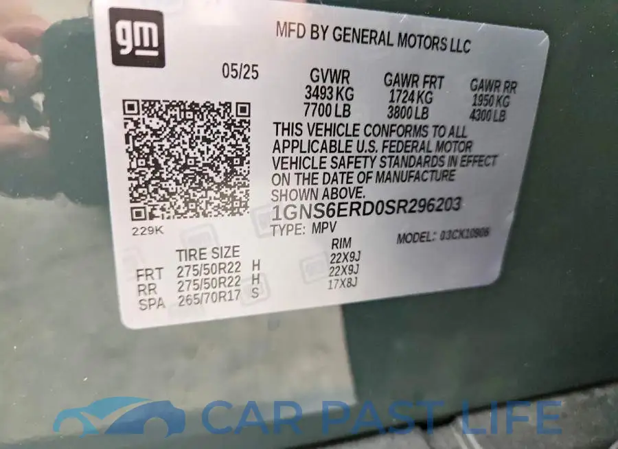 1GNS6ERD0SR296203# 14