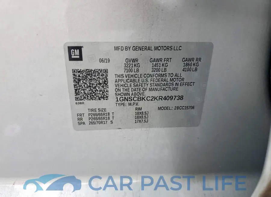 1GNSCBKC2KR409738# 12