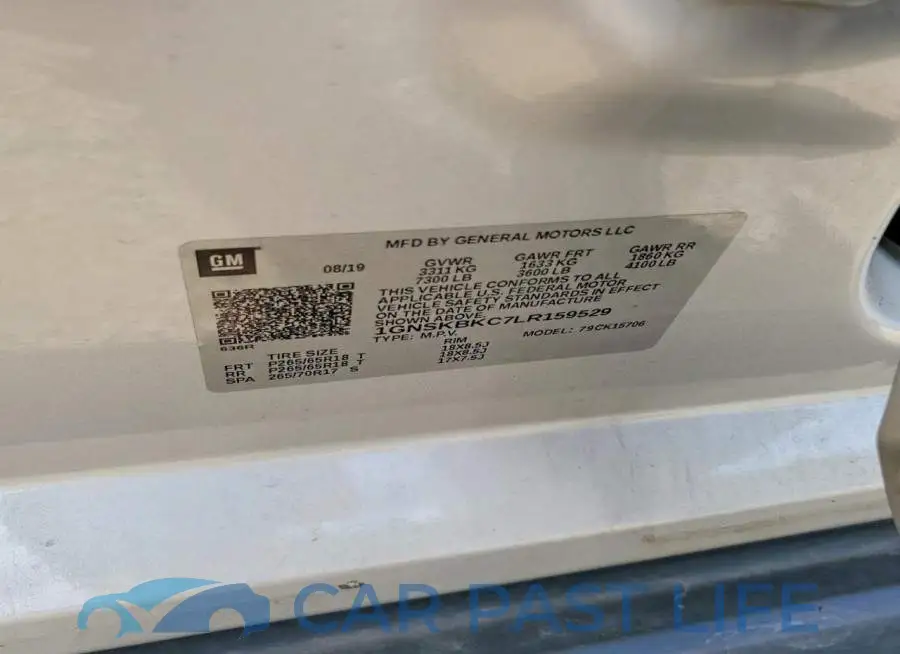1GNSKBKC7LR159529# 13
