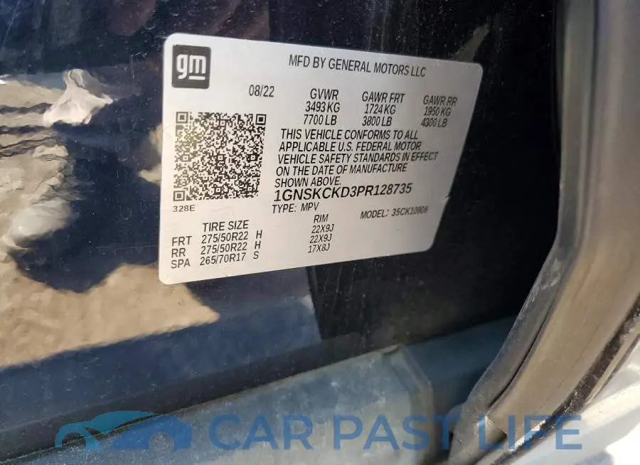 1GNSKCKD3PR128735# 14