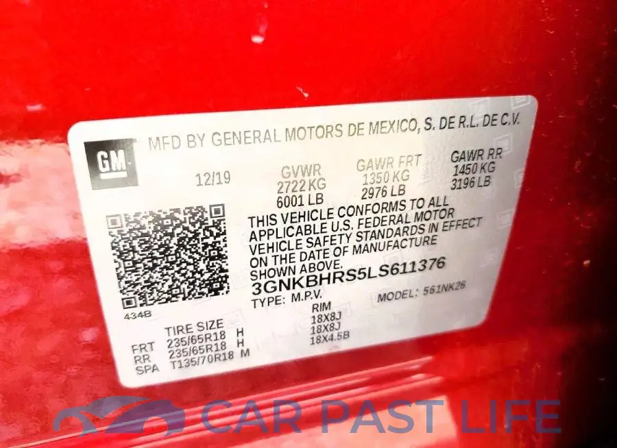 3GNKBHRS5LS611376# 13