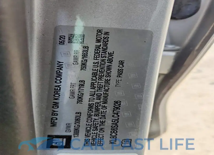 KL8CB6SA5LC479026# 12