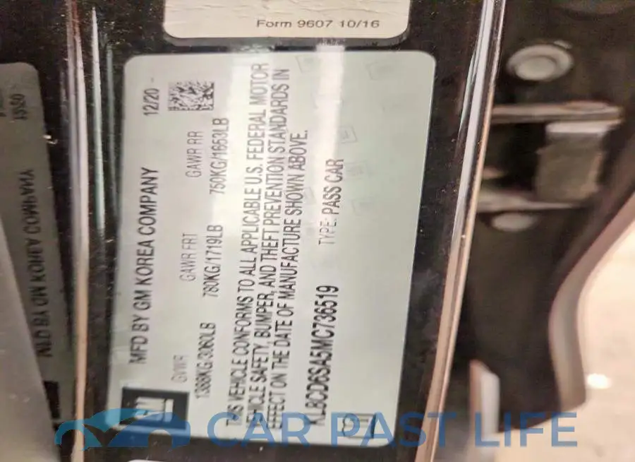 KL8CD6SA5MC736519# 12