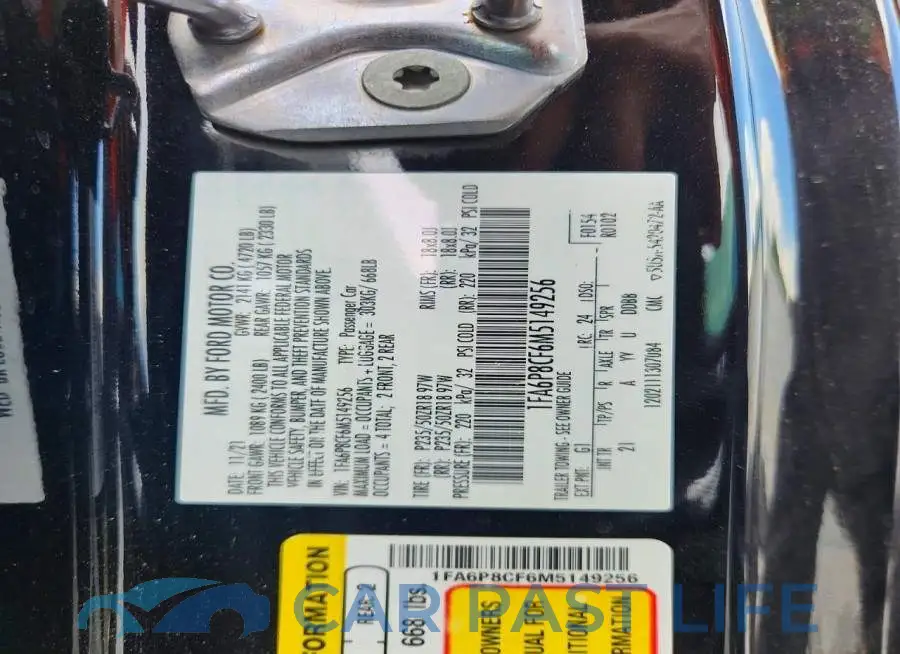 1FA6P8CF6M5149256# 12