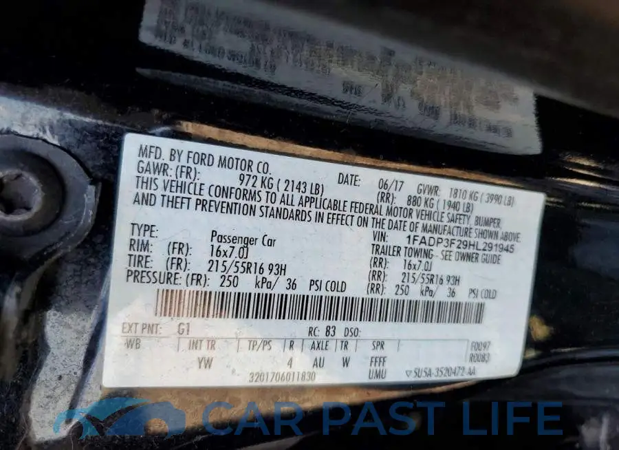1FADP3F29HL291945# 12