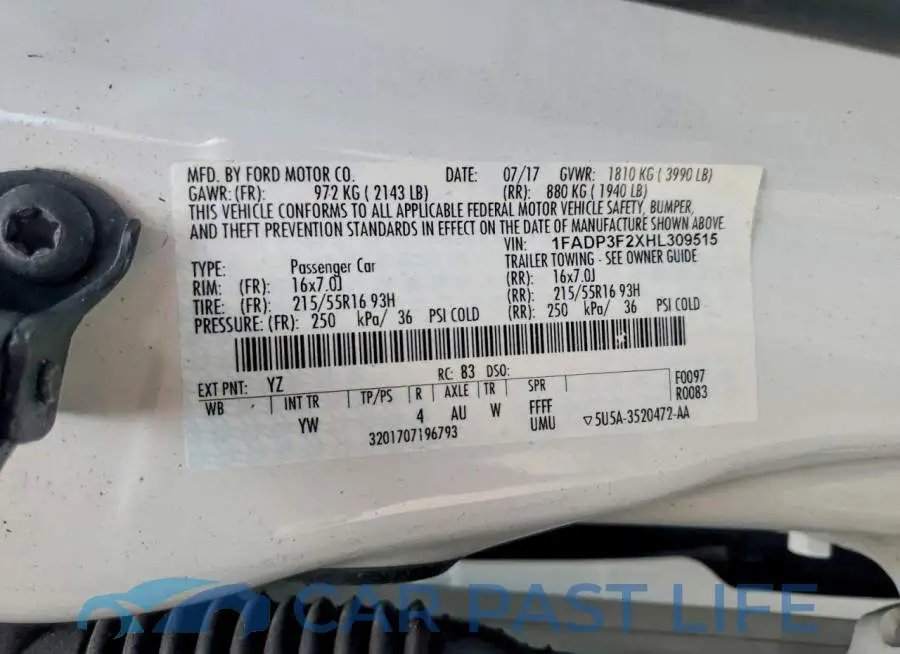 1FADP3F2XHL309515# 13