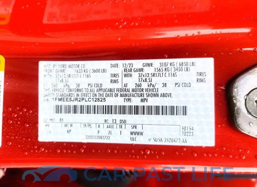 1FMEE5JR2PLC12825# 13