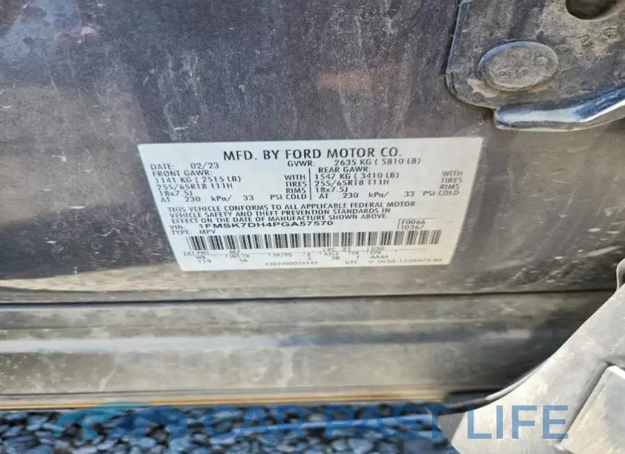 1FMSK7DH4PGA57570# 13