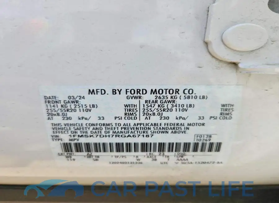 1FMSK7DH7RGA67187# 12