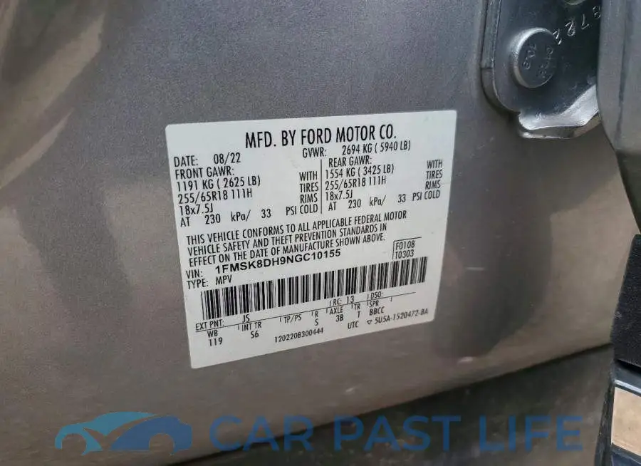 1FMSK8DH9NGC10155# 13