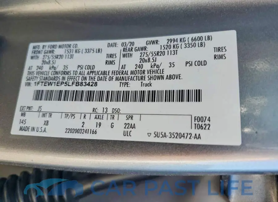 1FTEW1EP5LFB83428# 12