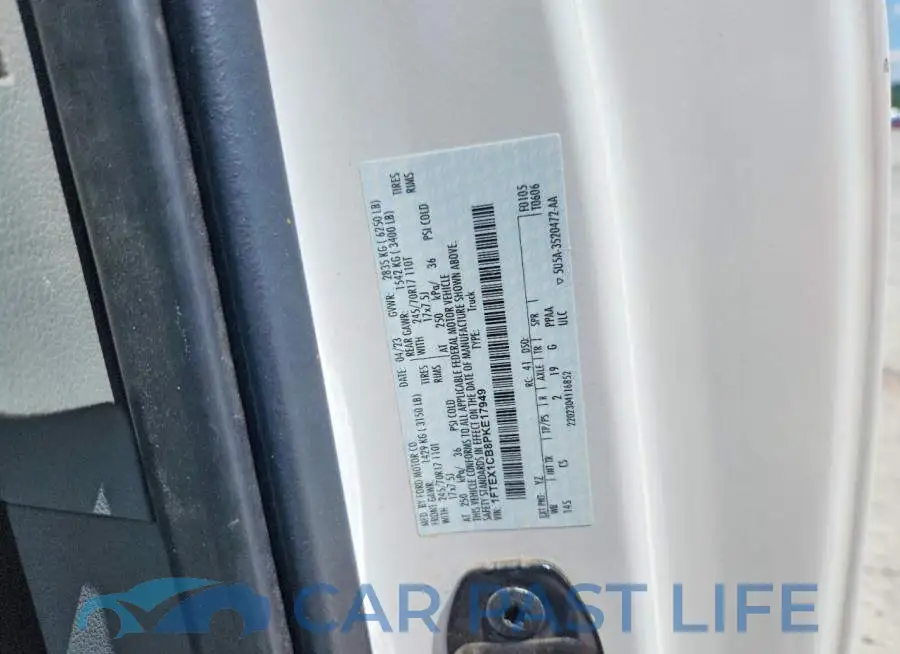 1FTEX1CB8PKE17949# 12