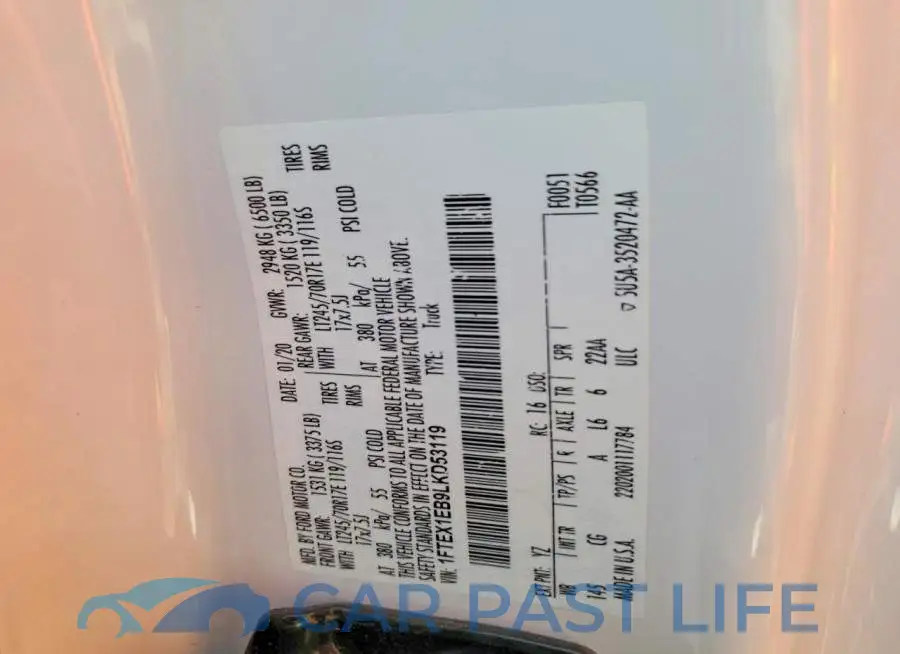 1FTEX1EB9LKD53119# 12