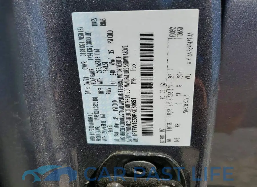 1FTFW1E50PKE80851# 12