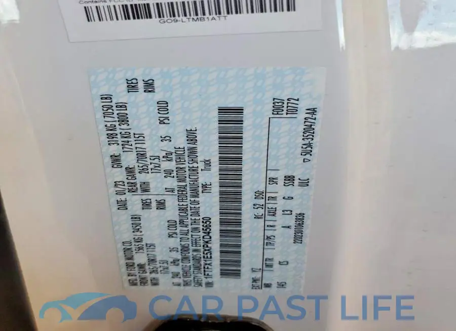 1FTFX1E5XPKD45650# 12