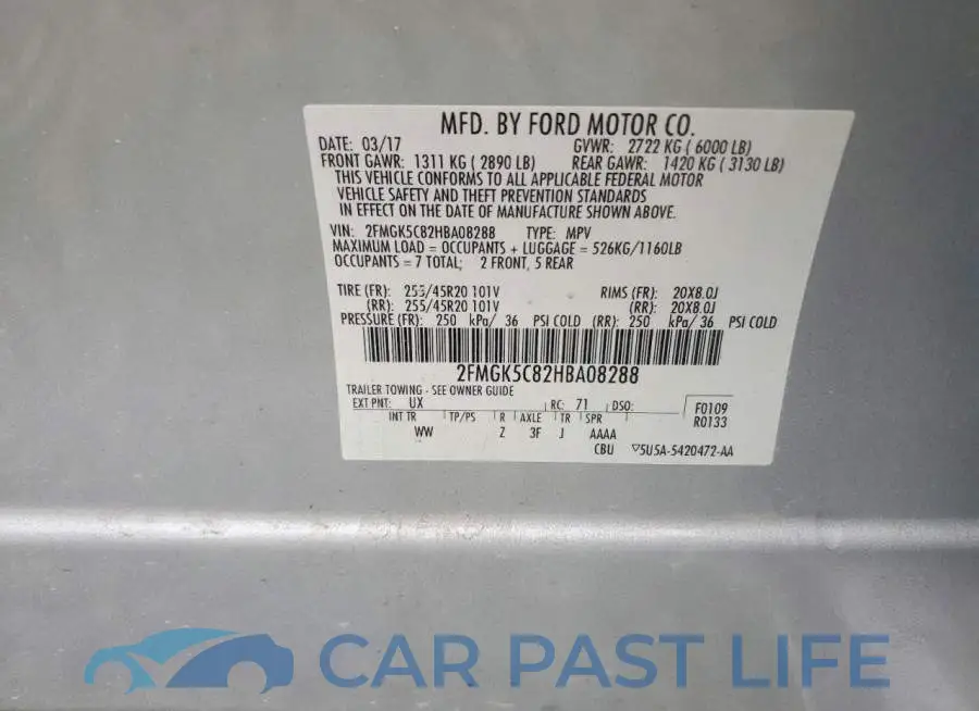 2FMGK5C82HBA08288# 14