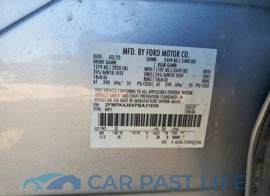 2FMPK4J9XPBA31659# 12