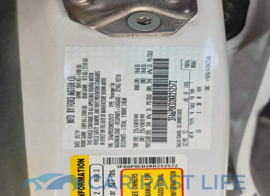 3FA6P0CD2KR252572# 13