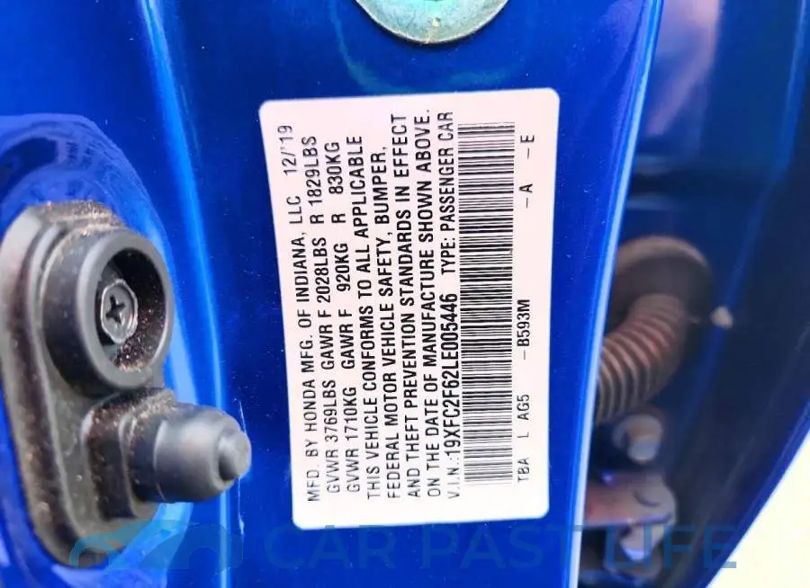 19XFC2F62LE005446# 12