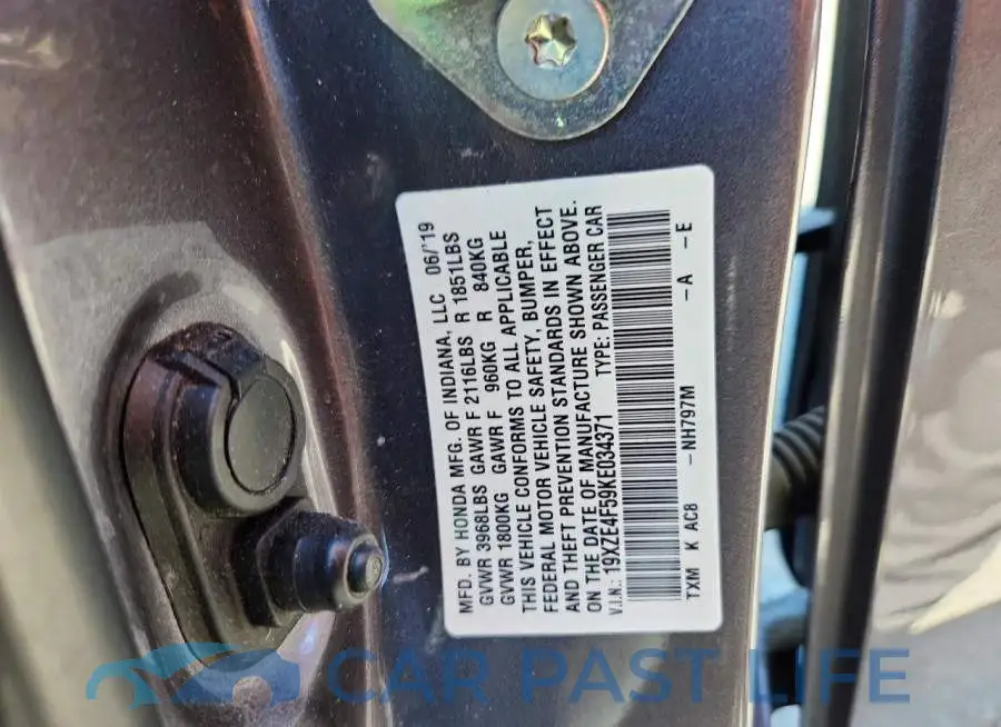 19XZE4F59KE034371# 12