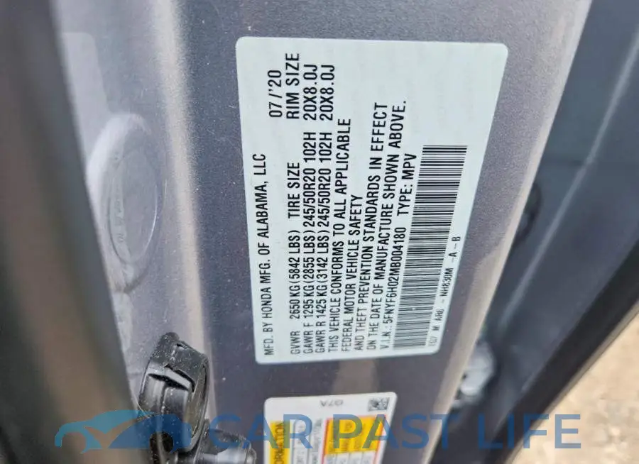 5FNYF6H02MB004180# 13